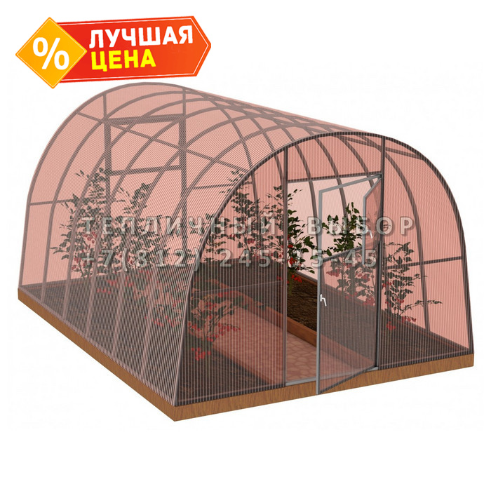 Теплица из поликарбоната-фито Усиленная Арочная 3х4 h=2.1 м профиль 20х40 мм